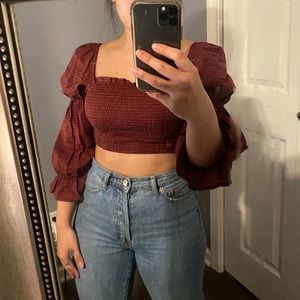 Cotton on burgundy top